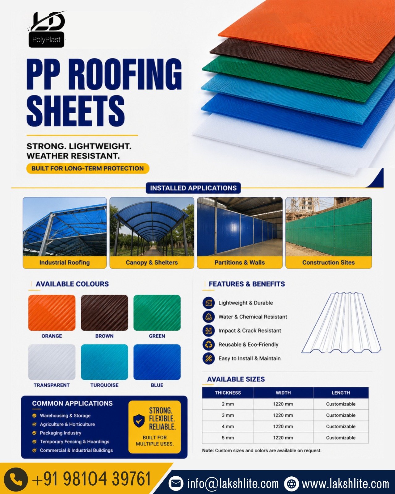 pp roofing sheets